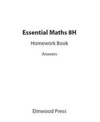 Book Cover for Essential Maths 8H Homework Answers by Herbert Silberer