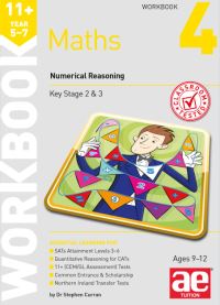 Book Cover for 11+ Maths Year 57 Workbook 4 by Dr Stephen C Curran