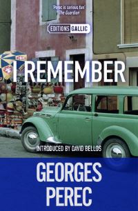 Book Cover for I Remember by Georges Perec