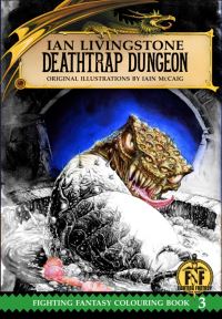 Book Cover for Deathtrap Dungeon Colouring Book by Sir Ian Livingstone