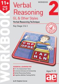 Book Cover for 11+ Verbal Reasoning Year 57 GL & Other Styles Workbook 2 by Dr Stephen C Curran