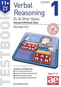 Book Cover for 11+ Verbal Reasoning Year 57 GL & Other Styles Testbook 1 by Dr Stephen C Curran