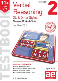 Book Cover for 11+ Verbal Reasoning Year 57 GL & Other Styles Testbook 2 by Dr Stephen C Curran