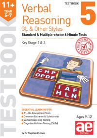Book Cover for 11+ Verbal Reasoning Year 57 GL & Other Styles Testbook 5 by Dr Stephen C Curran