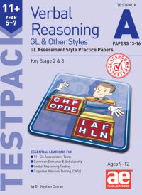 Book Cover for 11+ Verbal Reasoning Year 5-7 GL & Other Styles Testpack A Papers 13-16 by Eleven Plus Exam Group