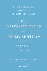 Book Cover for The Correspondence of Jeremy Bentham. Volume 1 1752 to 1776 by Jeremy Bentham