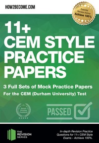 Book Cover for 11+ CEM Style Practice Papers by 
