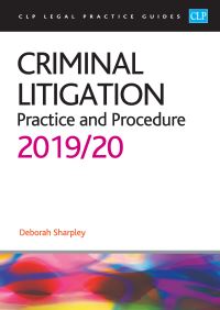Book Cover for Criminal Litigation 2019/2020 by Deborah Sharpley