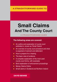 Book Cover for A Straightforward Guide to Small Claims and the County Court by David Bennie