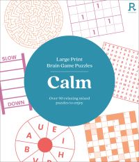 Book Cover for Large Print Brain Game Puzzles - Calm (Puzzle Book for Adults) by Richardson Puzzles and Games
