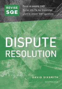 Book Cover for Dispute Resolution by David Sixsmith