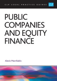 Book Cover for Public Companies and Equity Finance by Alexis Mavrikakis