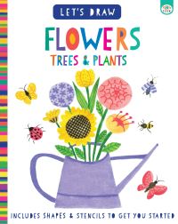 Book Cover for Let's Draw Flowers by Elizabeth Golding