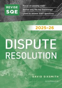 Book Cover for Dispute Resolution by David Sixsmith