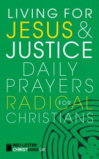Book Cover for Living for Jesus and Justice by Simon Jones, Red Letter Christians UK