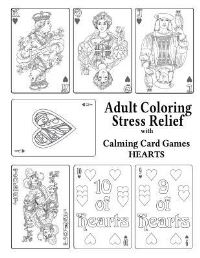 Book Cover for Adult Coloring Stress Relief With Calming Card Games by Leaves of Gold Press
