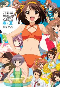 Book Cover for Haruhi Suzumiya Illustrations. Spring & Summer = Suzumiya Haruhi Irasutoreshonzu by SOS Brigade Firm