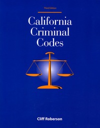Book Cover for California Criminal Codes by Cliff Roberson
