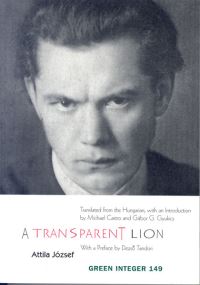 Book Cover for A Transparent Lion by Attila József, Michael Castro, Gábor Gyukics