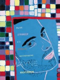 Book Cover for Blue Stranger With Mosaic Background by Wayne Koestenbaum