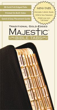 Book Cover for Majestic Traditional Gold Bible Tabs Mini by Ellie Claire