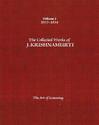 Book Cover for The Collected Works of J.Krishnamurti - Volume I 1933-1934 by J Krishnamurti