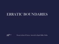Book Cover for Erratic Boundaries by Jane W DArista