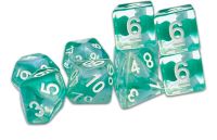 Book Cover for Thracian Azure Swirl Dice - Traditional 9-Set by Goodman Staff