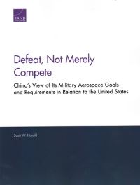 Book Cover for Defeat, Not Merely Compete by Scott Harold, United States Air Force, Project Air Force US, Rand Corporation