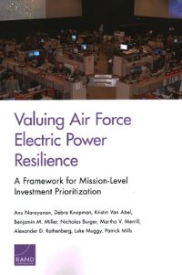 Book Cover for Valuing Air Force Electric Power Resilience by Anu Narayanan, Debra S Knopman, Kristin Van Abel, Benjamin Miller, Nicholas E Burger, Martha Merrill, Alexander D Rothenberg, Luke Muggy, Patrick Mills