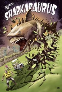Book Cover for Sharkasaurus by Spencer Estabrooks