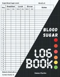 Book Cover for Blood Sugar Logbook by Emma Charles