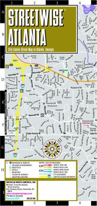 Book Cover for Streetwise Map Atlanta - Laminated City Center Street Map of Atlanta by 