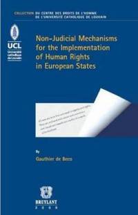 Book Cover for Non-Judicial Mechanisms for the Implementation of Human Rights in European States by Gauthier de Beco