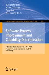 Book Cover for Software Process Improvement and Capability Determination by Ioannis Stamelos, Rory V OConnor, Terry Rout, Alec Dorling