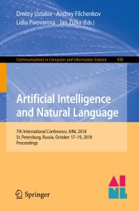 Book Cover for Artificial Intelligence and Natural Language by Dmitry Ustalov, Andrey Filchenkov, Lidia Pivovarova, Jan Zizka