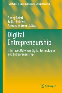 Book Cover for Digital Entrepreneurship by Ronny Baierl, Judith Behrens, Alexander Brem
