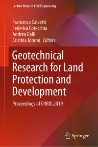 Book Cover for Geotechnical Research for Land Protection and Development by Francesco Calvetti, Federica Cotecchia, Andrea Galli, Cristina Jommi