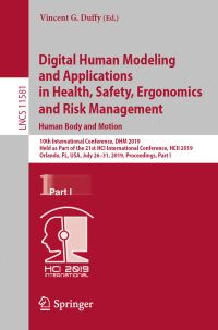 Book Cover for Digital Human Modeling and Applications in Health, Safety, Ergonomics and Risk Management. Human Body and Motion Information Systems and Applications, Incl. Internet/Web, and HCI by Vincent G Duffy