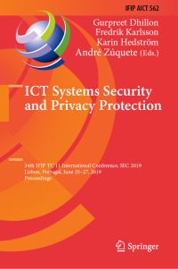 Book Cover for ICT Systems Security and Privacy Protection by Gurpreet Dhillon, Fredrik Karlsson, Karin Hedström, André Zúquete