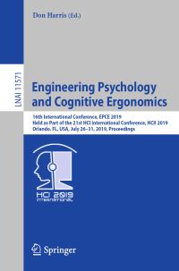 Book Cover for Engineering Psychology and Cognitive Ergonomics Lecture Notes in Artificial Intelligence by Don Harris