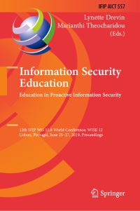 Book Cover for Information Security Education. Education in Proactive Information Security by Lynette Drevin, Marianthi Theocharidou