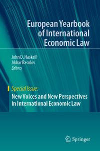 Book Cover for New Voices and New Perspectives in International Economic Law. Special Issue by John D Haskell, Akbar Rasulov
