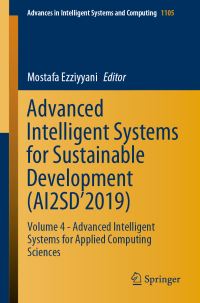 Book Cover for Advanced Intelligent Systems for Sustainable Development (AI2SD'2019) by Mostafa Ezziyyani