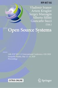 Book Cover for Open Source Systems by Vladimir Ivanov, Artem Kruglov, Sergey Masyagin, Alberto Sillitti, Giancarlo Succi
