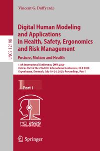 Book Cover for Digital Human Modeling and Applications in Health, Safety, Ergonomics and Risk Management. Posture, Motion and Health Information Systems and Applications, Incl. Internet/Web, and HCI by Vincent G Duffy