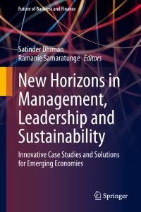 Book Cover for New Horizons in Management, Leadership and Sustainability by Satinder Dhiman, Ramanie Samaratunge