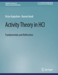Book Cover for Activity Theory in HCI by Victor Kaptelinin, Bonnie Nardi