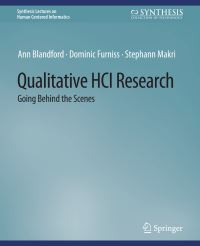 Book Cover for Qualitative HCI Research by Ann Blandford, Dominic Furniss, Stephann Makri