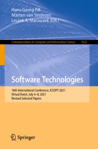 Book Cover for Software Technologies by ICSOFT Conference